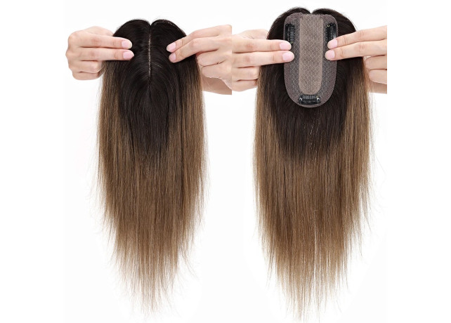 Peruca partiala Saten Inchis/ Blond Aluna